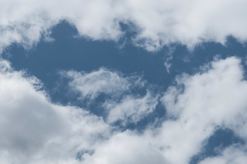 fluffy clouds on a sunny day