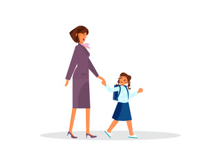 Parents and children go to school together