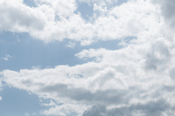 fluffy clouds on a sunny day