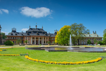 Obraz premium Dresden in Saxony- palace Pillnitz near the Elbe river