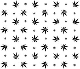 Seamless marijuana cannabis pattern vector image    illustration