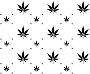 Seamless marijuana cannabis pattern vector image    illustration