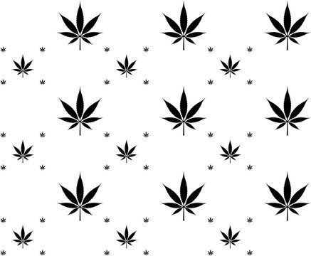Seamless marijuana cannabis pattern vector image    illustration