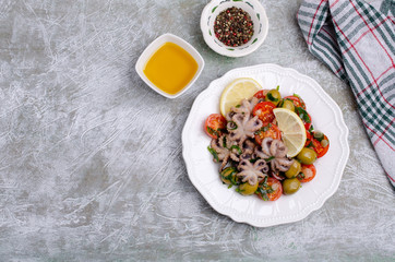 Salad with octopus