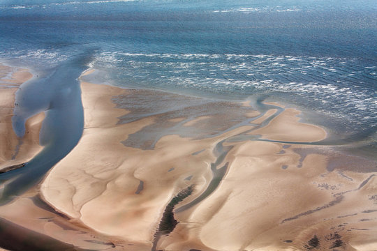 St. Peter-Ording, Luftbild vom Schleswig-Holsteinischen Nationalpark Wattenmeer
