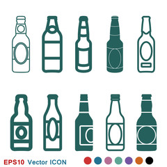 Beer bottle icon vector illustration for web and apps.