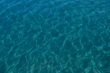 amazing crystal clear water of the Aegean sea