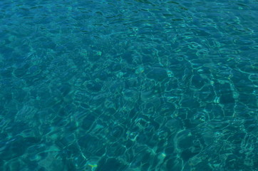 amazing crystal clear water of the Aegean sea