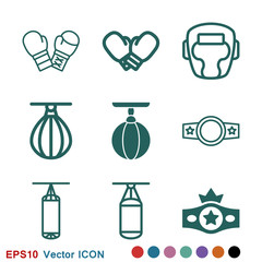 Boxing icon, equipment and sport vector graphics, symbol on a background