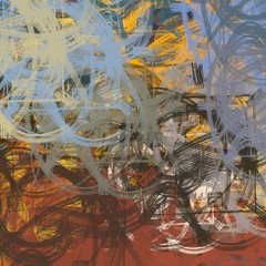 Artistic sketch backdrop material. Abstract geometric pattern. Chaos and random. Modern art drawing painting. 2d illustration. Digital texture wallpaper. 