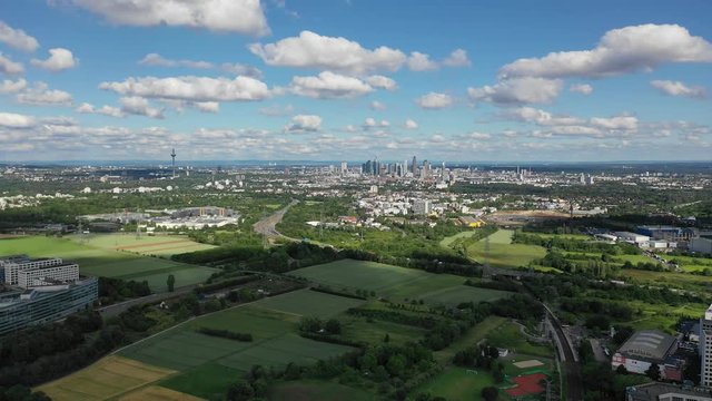 Frankfurt am Main Skyline aus der Luft