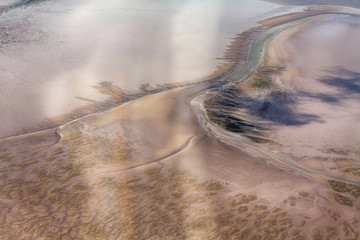 Luftbild vom Schleswig-Holsteinischen Nationalpark Wattenmeer