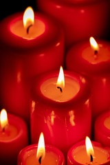 Red Christmas candles