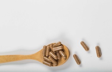 pills and multivitamins .Healthy supplements on white backgrund