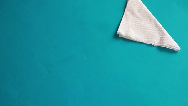 Chole Bhature or Chick pea curry and Fried Puri served in terracotta crockery over white background.