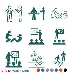 Coach icon, banner coaching concept, vector logo