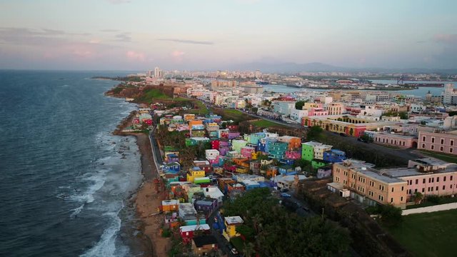 Flying by La Perla in Puerto Rico.