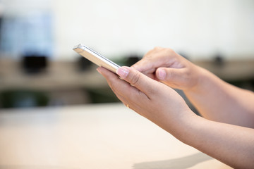 Asian woman using smartphone