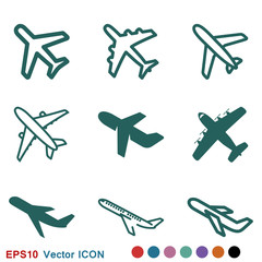 Plane icon on white background, airplane vector Illustration