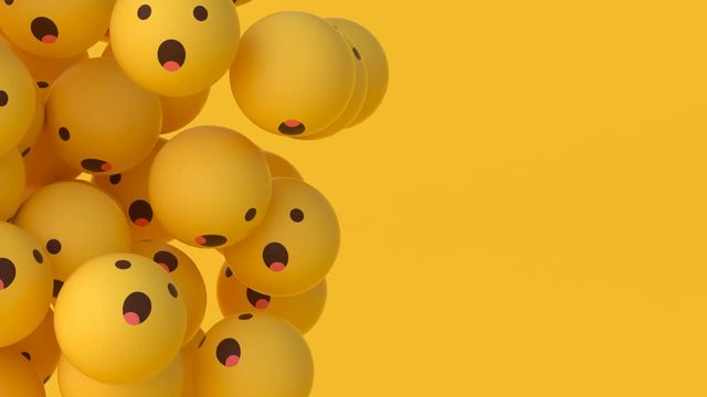 'Wow' Emoji Balls - Floating #3 (Left)