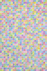 Colored Pencil Scribble Pattern on Squared Paper.