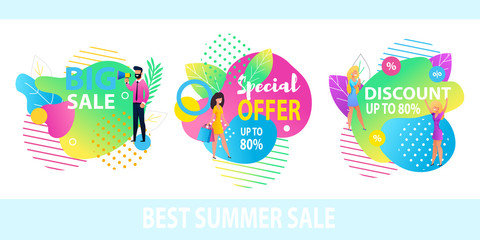 Big Sale Special Offer Best Discount Banner Set