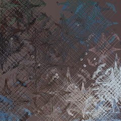 Artistic sketch backdrop material. Abstract geometric pattern. Chaos and random. Modern art drawing painting. 2d illustration. Digital texture wallpaper. 