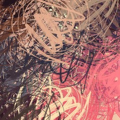 Artistic sketch backdrop material. Abstract geometric pattern. Chaos and random. Modern art drawing painting. 2d illustration. Digital texture wallpaper. 