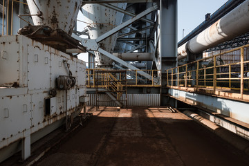 Industrial buildings in an abandoned factory
