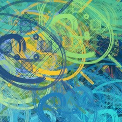 Artistic sketch backdrop material. Abstract geometric pattern. Chaos and random. Modern art drawing painting. 2d illustration. Digital texture wallpaper. 