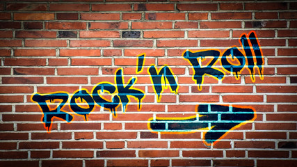 Obraz premium Schild 394 - Rockn Roll