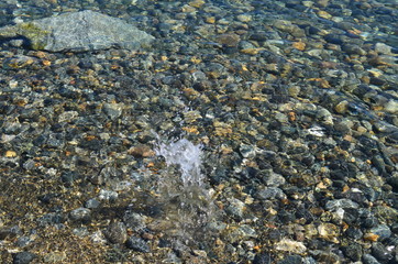 Baikal, beach, summer, nature, stones, mountains, water, forest.