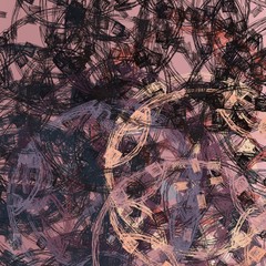 Artistic sketch backdrop material. Abstract geometric pattern. Chaos and random. Modern art drawing painting. 2d illustration. Digital texture wallpaper. 