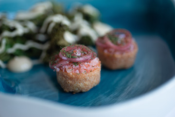 canape with baltic lumpfish roe