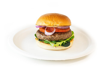 hamburger isolated on white