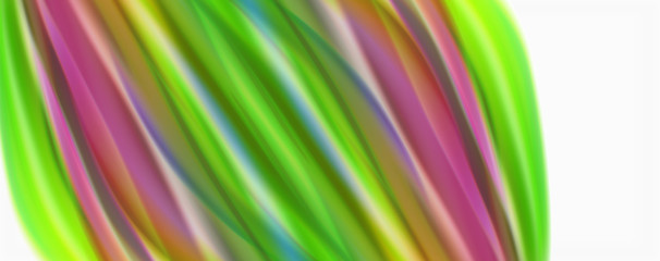 Obraz premium Modern Liquid color flow on white - colorful flow poster. Techno Wave Liquid shape in white color background. Design for your design project