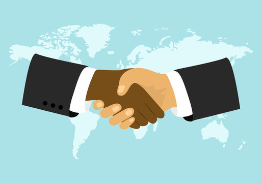 Handshake. Partnership, agreement, cooperation. International business.
