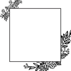 Vector illustration pattern art flower frame with design modern