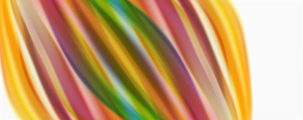 Modern techno Fluid color flow on white colorful poste. Art for your design