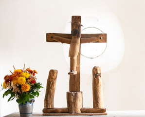 Altar, Schnitzerei, Holzkreuz, Jesus von Nazaret