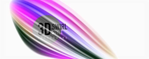 Glossy colorful liquid waves abstract background,, modern techno lines