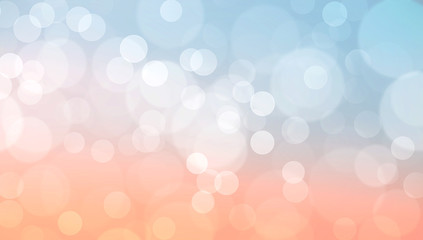 orange-blue(pastel color) bokeh background  concept for hope faith in ramadan