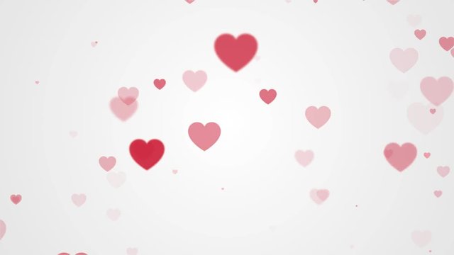 Smooth 2d fx animation valentines day background with hearts