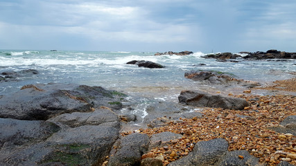 Fototapeta na wymiar beach on the Wild Coast in Morbihan Brittany in France