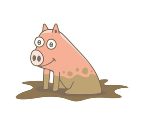 Pig. isolated on white background