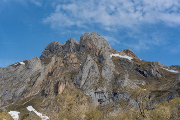 Fototapeta premium Picos de Europa mountains next to Fuente De village Cantabria Spain