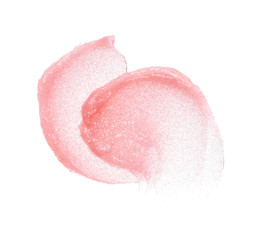 Gently pink strokes and texture of lip gloss or gel lubricant