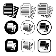 simple Document file icon. Paper doc sign