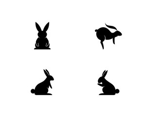 Rabbit Logo template vector icon illustration design 