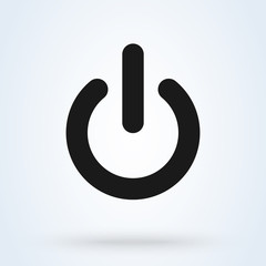 Power Switch On Off Simple vector modern icon design illustration.